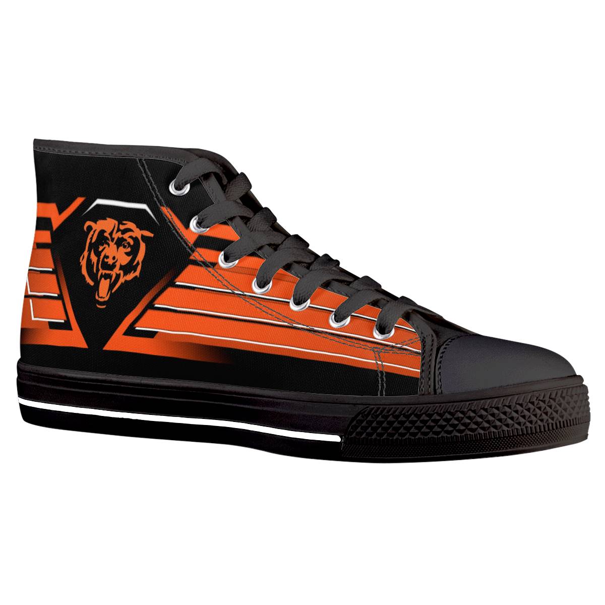 Men's Chicago Bears High Top Canvas Sneakers 006